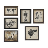 Equestrian Collection by Mercana Studio Textured Framed (Set of 6) from Mercana - Luna Furniture