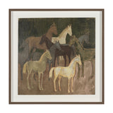 Horse Herd by Mercana Studio Hand-Embellished Textured Framed Artwork Matted under Glass from Mercana - Luna Furniture