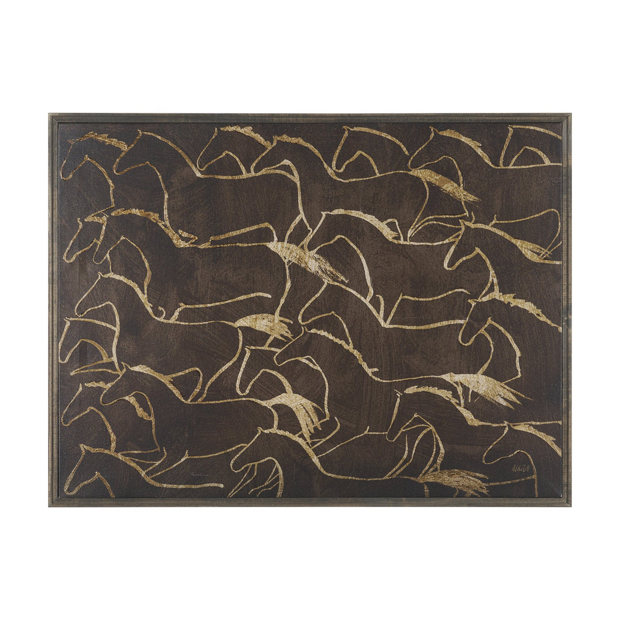 Flaxen Chestnut by Mercana Studio Hand-Embellished Textured Framed Canvas Artwork from Mercana - Luna Furniture