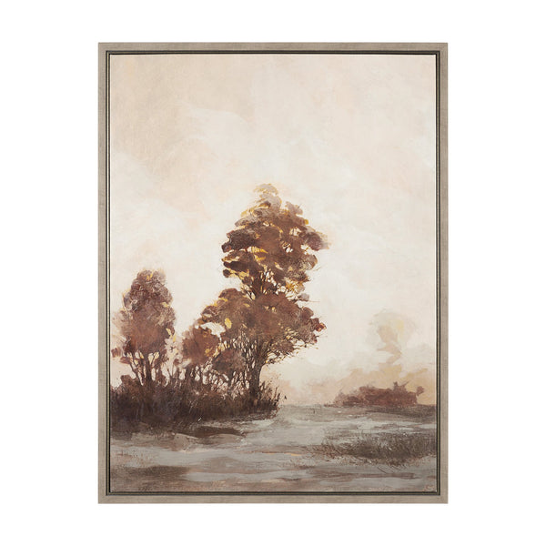 Quiet Horizon II by Mercana Studio Hand-Embellished Textured Framed Canvas Artwork