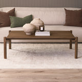 Riven Oak Wood Rectangular Coffee Table from Mercana - Luna Furniture