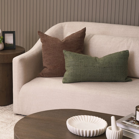 Lowen 14x26 Silver Sage Woven Decorative Pillow from Mercana - Luna Furniture