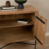 Cairo 36.0L x 19.5W x 36.0H 2 Door Wood and Metal Cabinet from Mercana - Luna Furniture