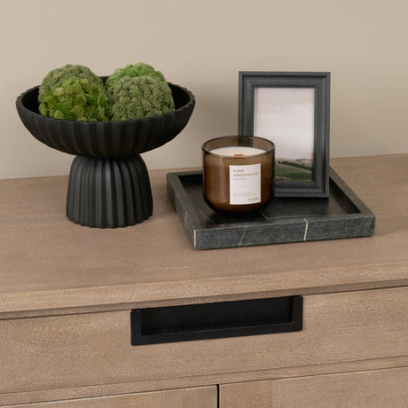 Ciaran Smooth Fluted Matte Black Metal Decorative Bowl from Mercana - Luna Furniture