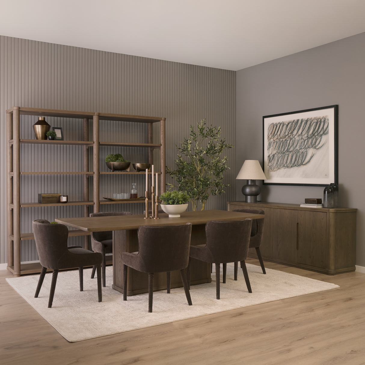 Alden 84" Rectangular Medium Brown Wood Dining Table from Mercana - Luna Furniture