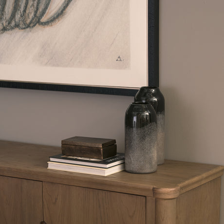 Alden Medium Brown Wood 4-Door Closed Sideboard from Mercana - Luna Furniture