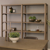 Alden Medium Brown Wood Open Shelving Unit from Mercana - Luna Furniture