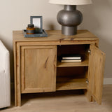Notts Brown Wood 2-Door Accent Cabinet from Mercana - Luna Furniture