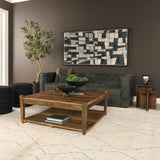 Ashwick Dark Brown Reclaimed Wood Square Coffee Table from Mercana - Luna Furniture