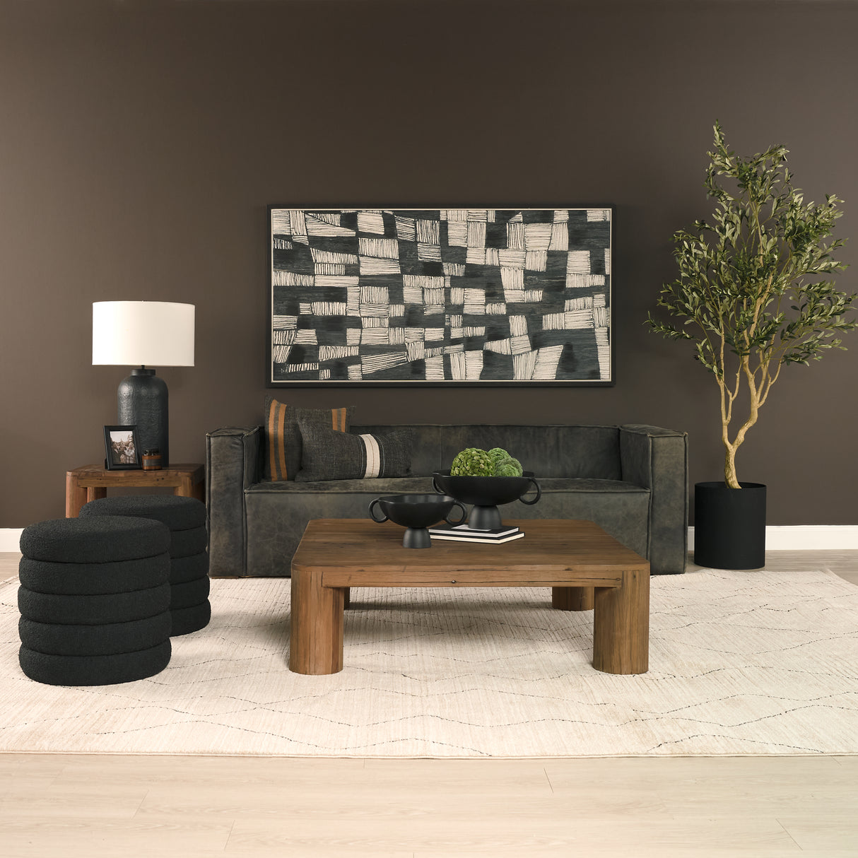 Hewitt Square Smooth Reclaimed Wood Coffee Table from Mercana - Luna Furniture