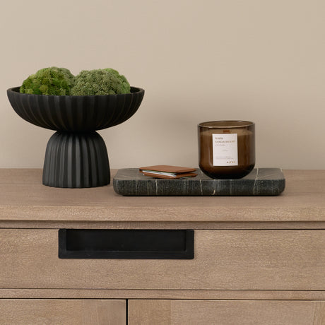 Tratto Rectangular Black Marble Tray from Mercana - Luna Furniture