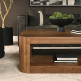 Dunmore Solid Wood Rectangular Open Shelf Coffee Table from Mercana - Luna Furniture