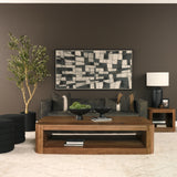 Dunmore Solid Wood Rectangular Open Shelf Side Table from Mercana - Luna Furniture