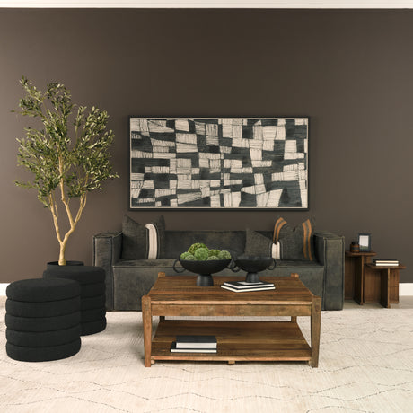 Ashwick Dark Brown Reclaimed Wood Square Coffee Table from Mercana - Luna Furniture