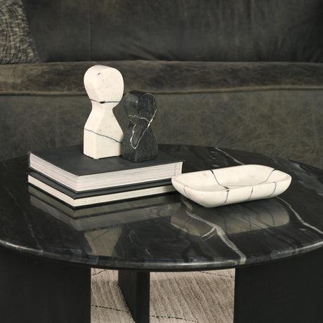 Sintessi Rectangular White Marble Decorative Bowl from Mercana - Luna Furniture