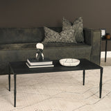 Timothy 42.0 X 22.0 X 15.5 Ebony Black Iron Coffee Table