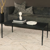 Timothy 42.0 X 22.0 X 15.5 Ebony Black Iron Coffee Table