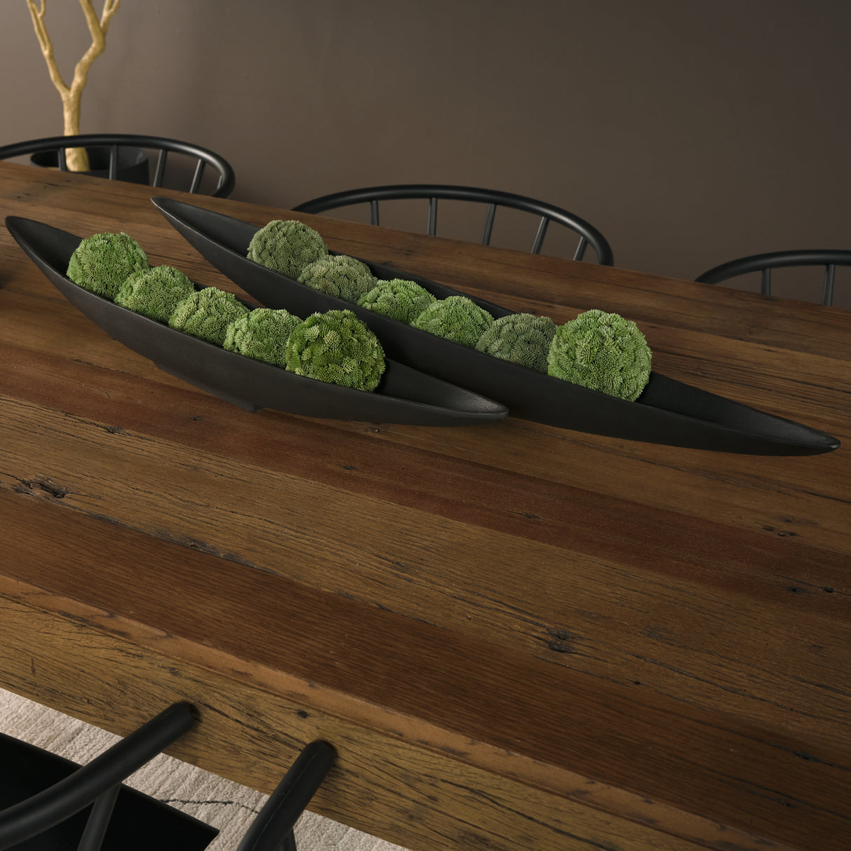 Piero Large Matte Black Metal Decorative Bowl from Mercana - Luna Furniture