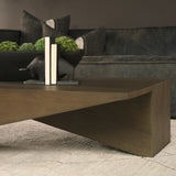 West Mid-Brown Oak Wood Rectangular Coffee Table from Mercana - Luna Furniture