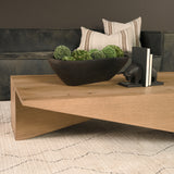 West Light Brown Oak Wood Rectangular Coffee Table from Mercana - Luna Furniture