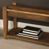 Ashwick Dark Brown Reclaimed Wood Bench from Mercana - Luna Furniture