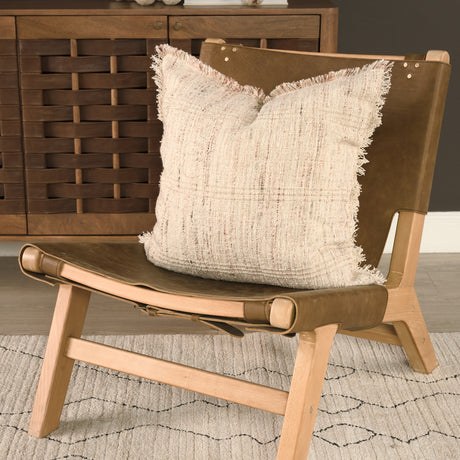 Fraye 22x22 Square Oatmeal Multi-Tone Blend Decorative Pillow Cover from Mercana - Luna Furniture