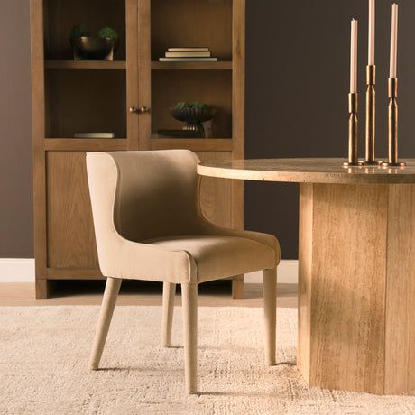 Nolan Slope Cream Chenille Dining Chair, Set of 2 from Mercana - Luna Furniture