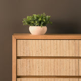 Travona Oak Wood w/ Travertine 6 Drawer Dresser from Mercana - Luna Furniture