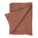 Selena Linen End of Bed Blanket, Brick, Set of 2 from Mercana - Luna Furniture