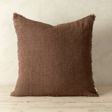 24x24 Lina Linen Pillow Mocha Cover, Set of 2 from Mercana - Luna Furniture