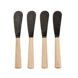 Maple Wood Spreaders S/4, Tumbled Black, Set of 4 from Mercana - Luna Furniture