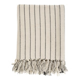 Pinstripe Hammam Bath Towel, Black, Set of 2 from Mercana - Luna Furniture