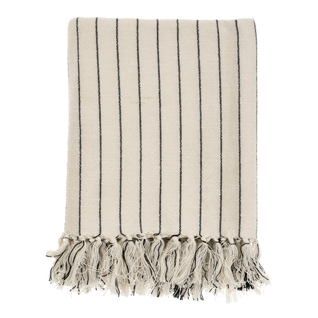 Pinstripe Hammam Bath Towel, Black, Set of 2 from Mercana - Luna Furniture