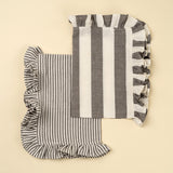 Ruffle Stripe Tea Towels S/2, Grey, Set of 2 from Mercana - Luna Furniture