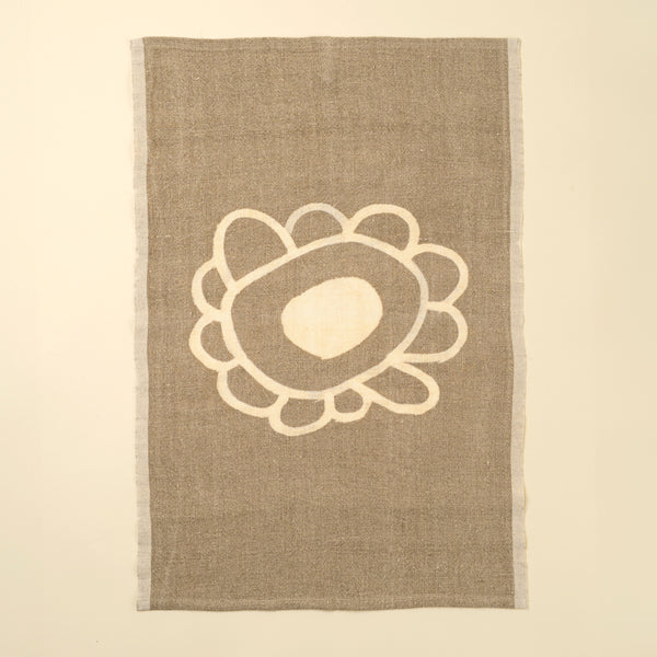 Poppy Selvage Linen Tea Towel, Set of 2
