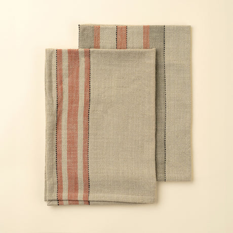 Lea Woven Stripe Tea Towels S/2, Set of 2 from Mercana - Luna Furniture