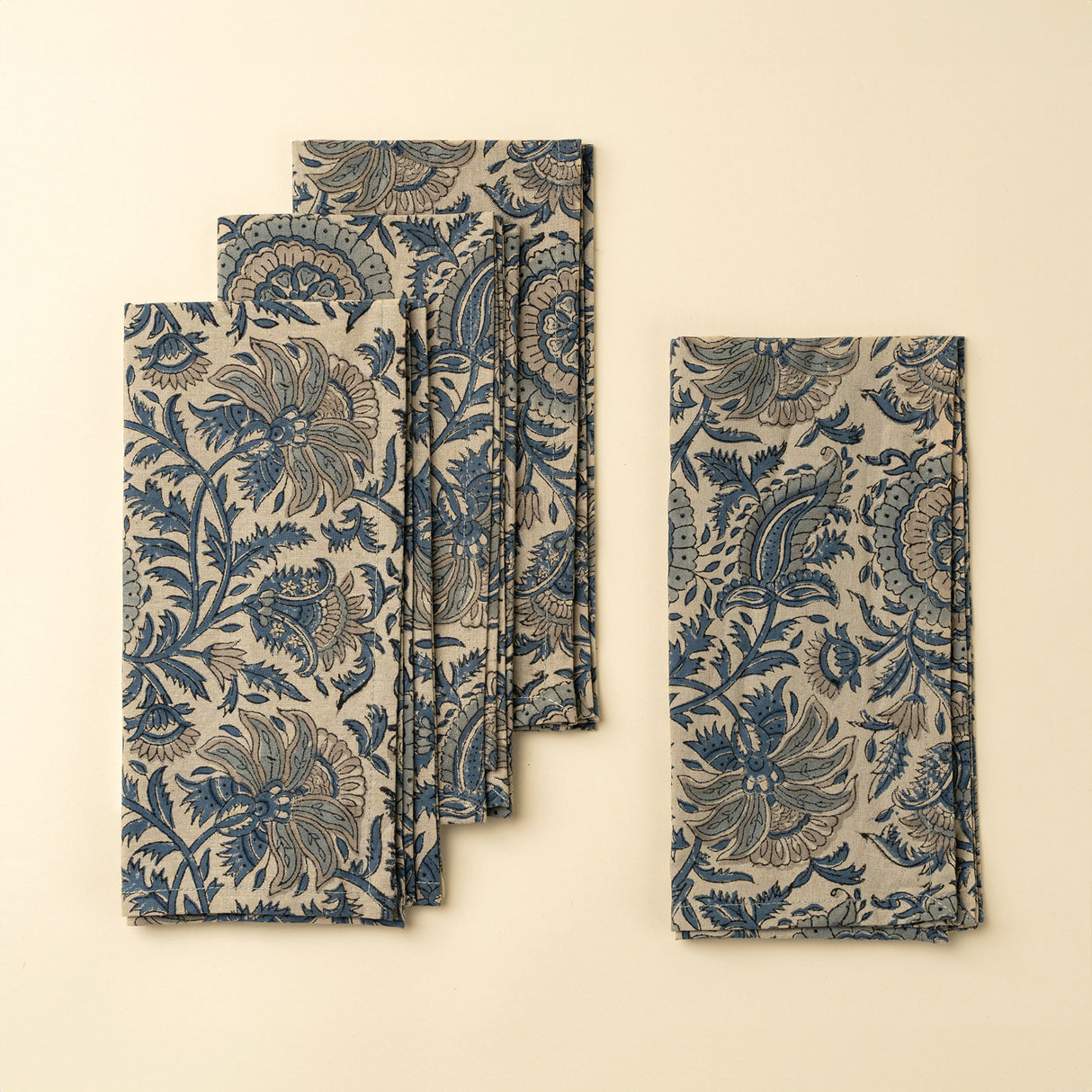 Capri Block Print Napkins S/4, Set of 4 from Mercana - Luna Furniture