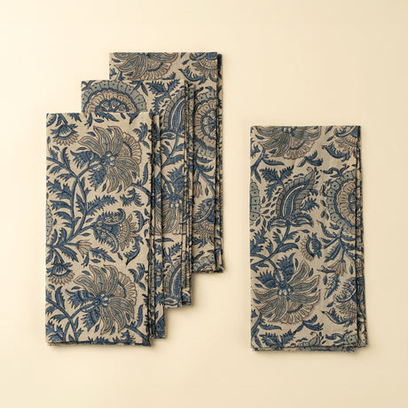Capri Block Print Napkins S/4, Set of 4 from Mercana - Luna Furniture