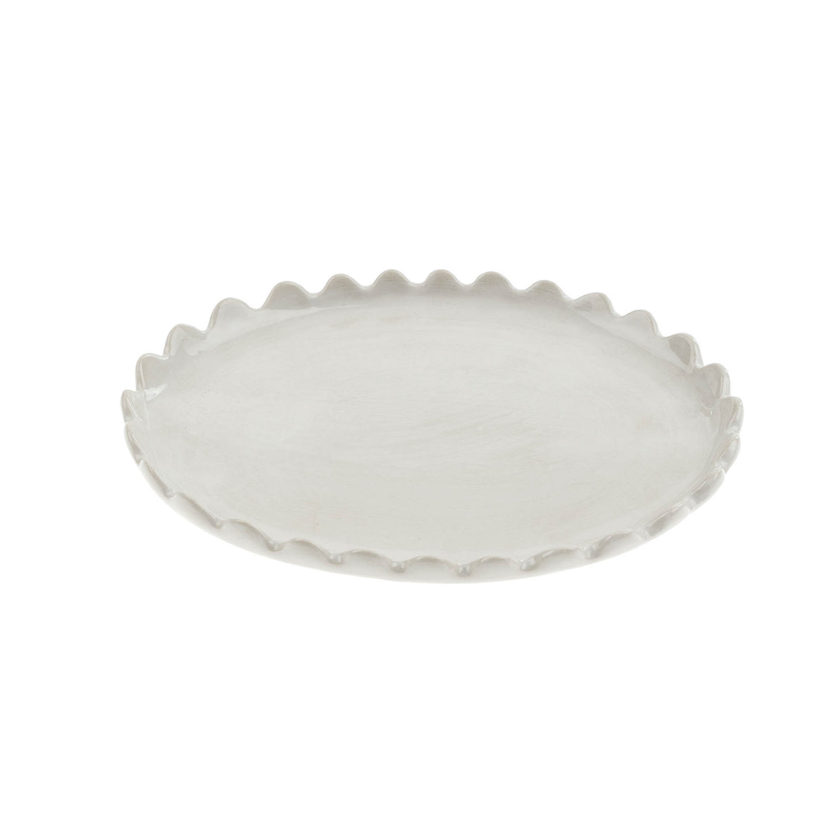 Scalloped Oval Plate S, Set of 6 from Mercana - Luna Furniture