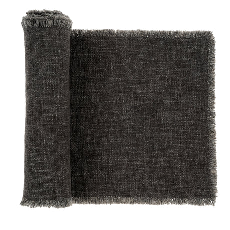 Selena Linen Table Runner Dark Grey - 108"L, Set of 2 from Mercana - Luna Furniture