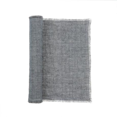 Lina Linen Runner, Steel Grey, Set of 2 from Mercana - Luna Furniture