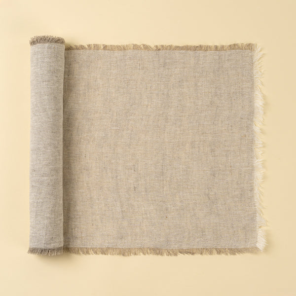 Lina Linen Runner, Chambray, Set of 2