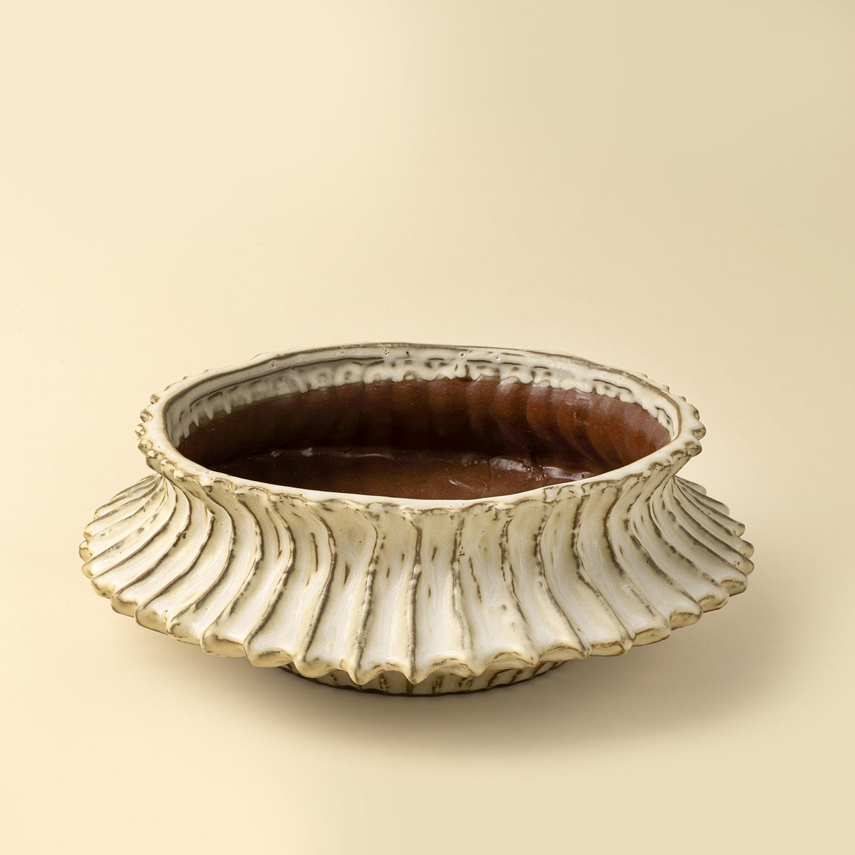 Stria Stoneware Low Vase, Set of 2 from Mercana - Luna Furniture
