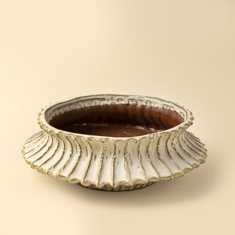 Stria Stoneware Low Vase, Set of 2 from Mercana - Luna Furniture