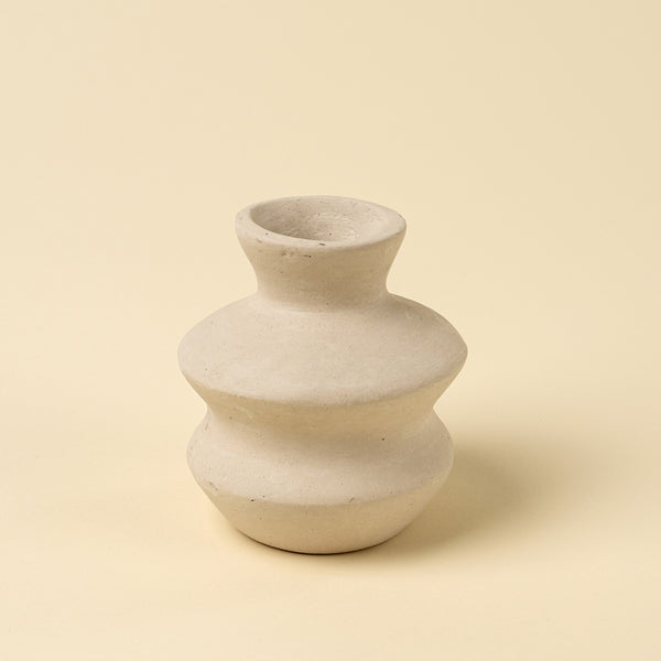 Wave Paper Mache Bud Vase, Set of 4