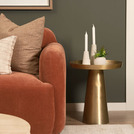 Roland Satin Brass Cast Aluminum Metal Accent Table from Mercana - Luna Furniture