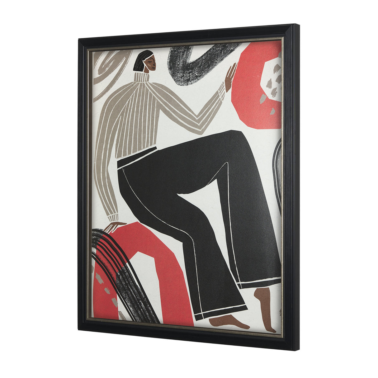Bold People - Rowan by Mercana Studio Hand Embellished Textured Framed Art Print Matted under Glass from Mercana - Luna Furniture