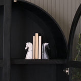 Cavalli Black and White Marble Horse Bookends from Mercana - Luna Furniture