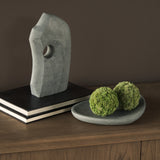 Tria Rounded Triangular Grey Marble Decorative Tray from Mercana - Luna Furniture