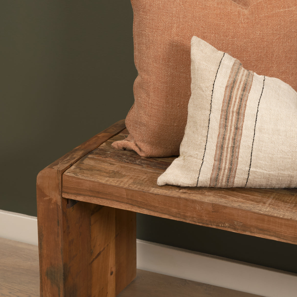 Estelle Rustic Brown Reclaimed Wood Bench from Mercana - Luna Furniture